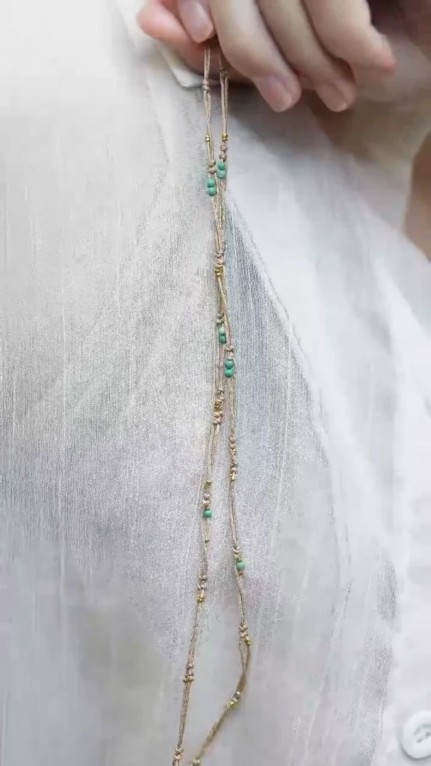 未镶嵌颈饰琥珀吊坠绳