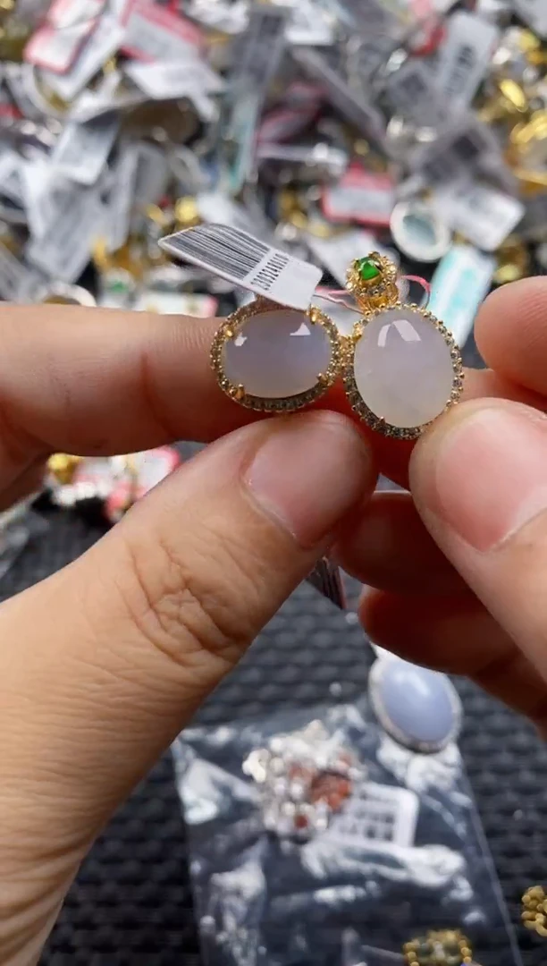 翡翠戒指银S925镶嵌444     4