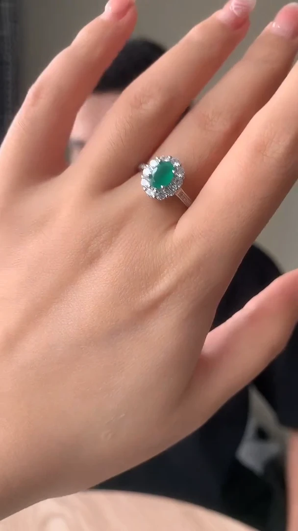 银S925镶嵌戒指祖母绿【宝石世家严选】