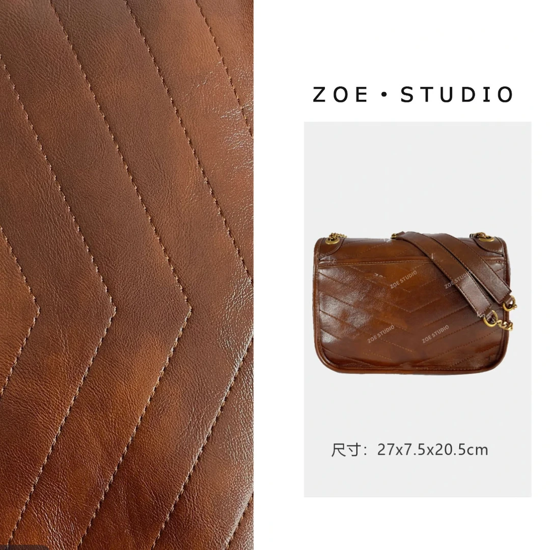 【佐伊甄选】FES-5161-棕色轻奢女士时尚通勤小众气质百搭斜挎包