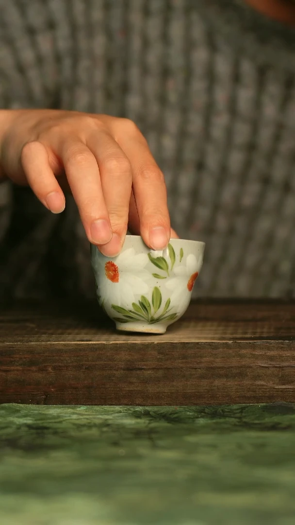 陶瓷青诗集手工手绘瓷器
