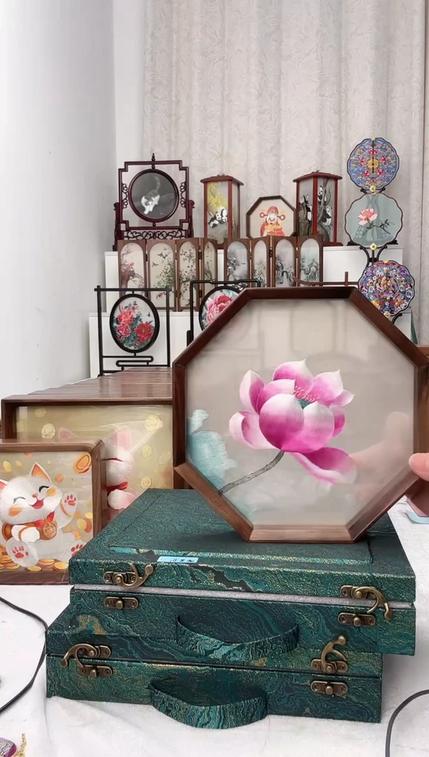 扇子苏绣作品手工精品团扇