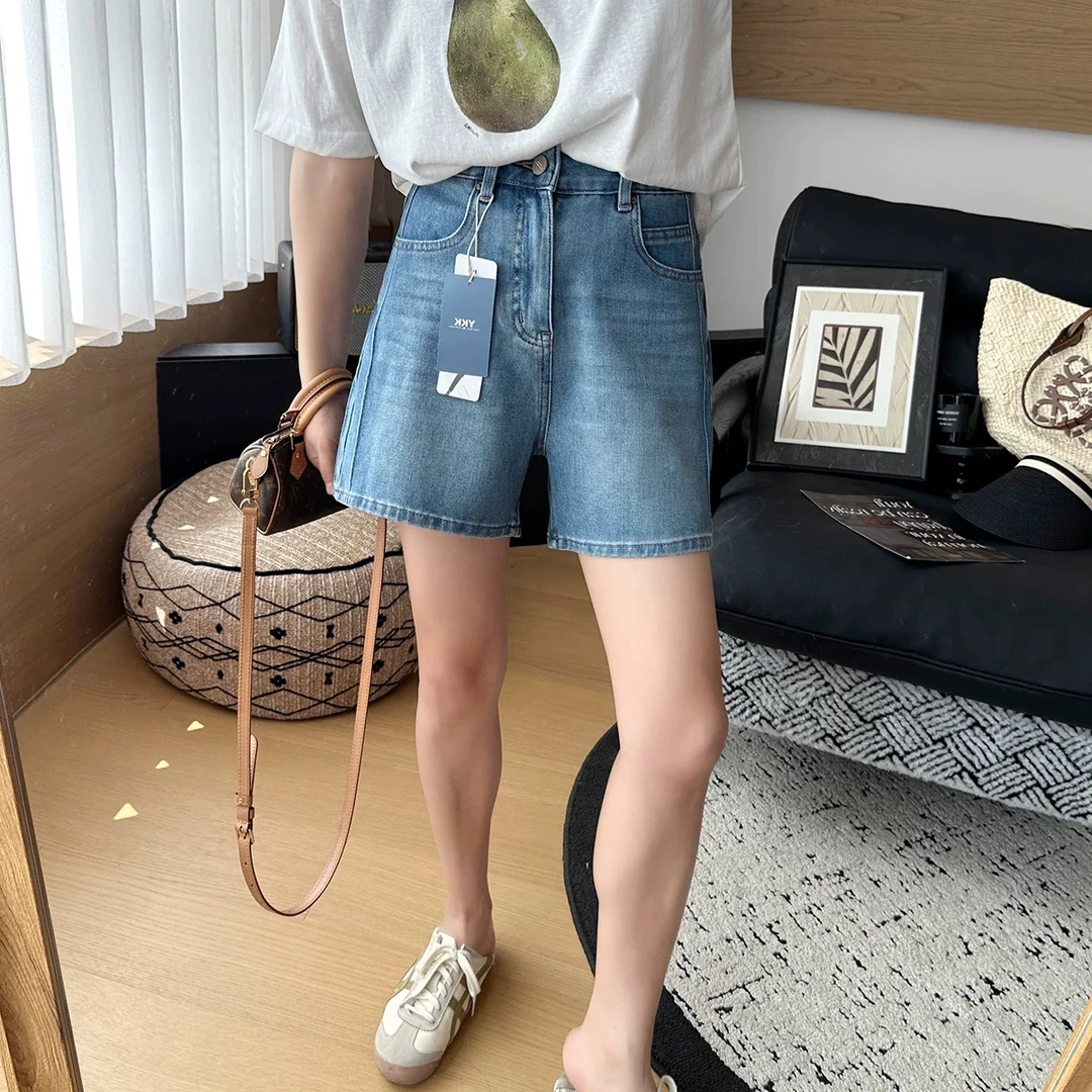 轻松一夏！夏季薄款四面弹牛仔短裤女 宽松阔腿a版宽松显瘦辣妹裤