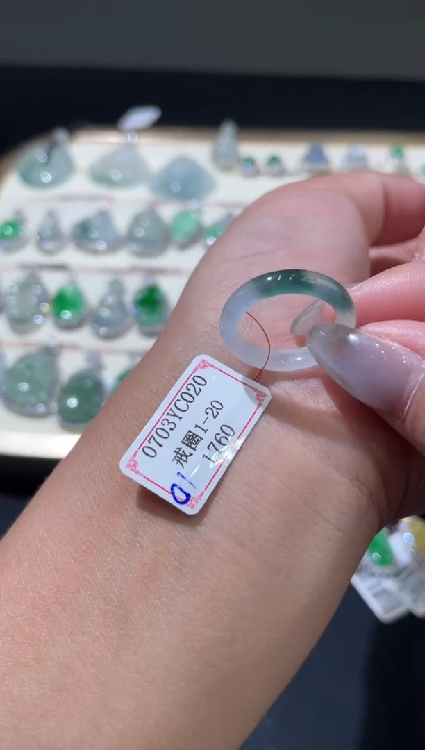 翡翠戒圈未镶嵌0703YC020