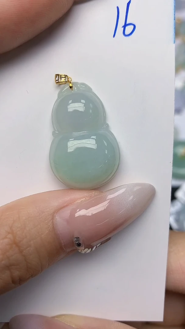 【闪购商品】翡翠颈饰18K金镶嵌天然翡翠A货