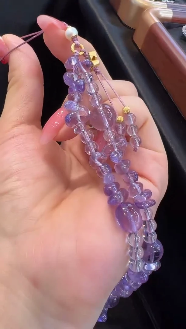 车挂未镶嵌紫晶手机挂