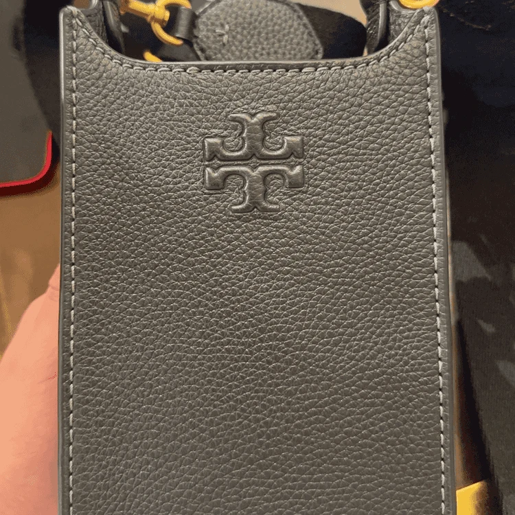 全新未使用 TORY BURCH/汤丽柏琦 Thea黑色流苏手机包146464