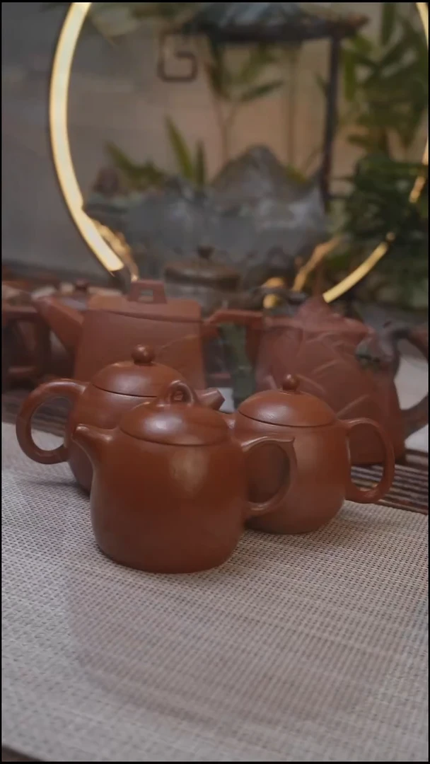 茶壶紫砂3只全手高货紫砂壶（100cc)