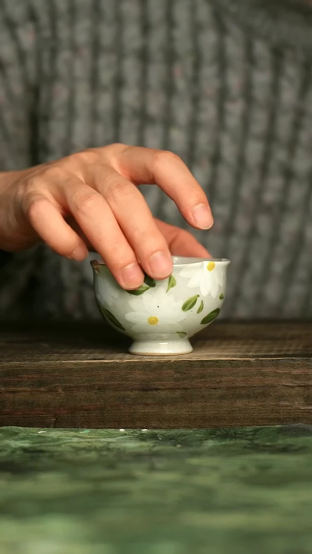 陶瓷青诗集手工手绘瓷器