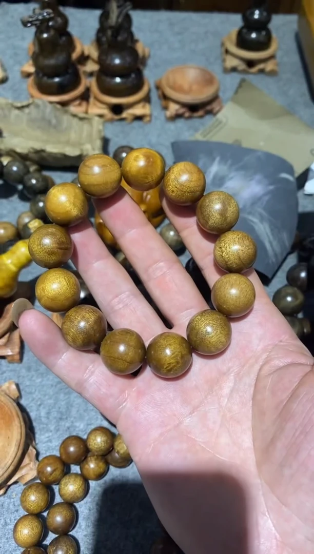 楠木（金丝楠）手串/手链【楠帝】小叶桢楠枯木帝王黄1.8
