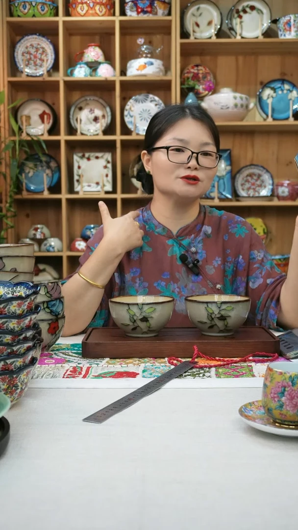 瓷片小可高温陶瓷餐具一组两只米饭碗
