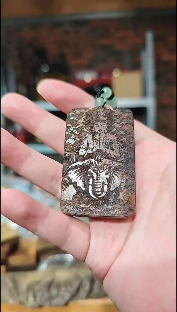 金丝楠无事牌脖挂