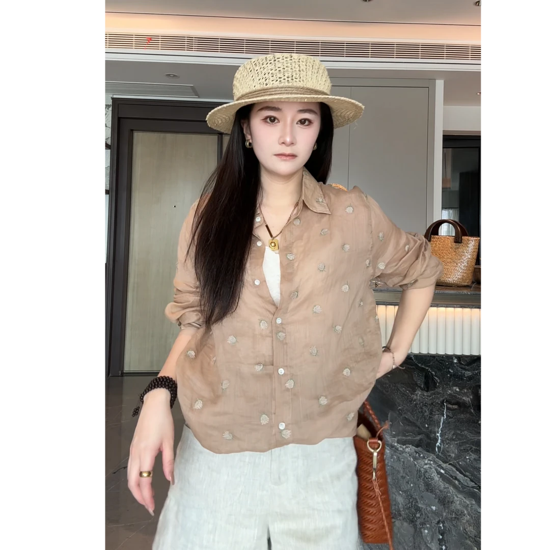 【DAIDAI专属】气质长袖时尚休闲百搭小众设计感衬衫 DD69031