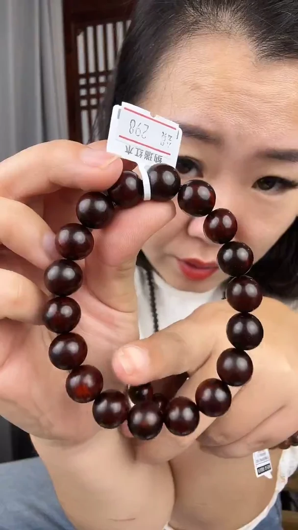 檀香紫檀（小叶紫檀）小叶紫檀卡1.2单圈手串