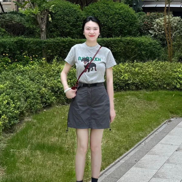 小个子穿搭一整套休闲洋气时尚减龄高级感T恤半身裙两件套装女夏