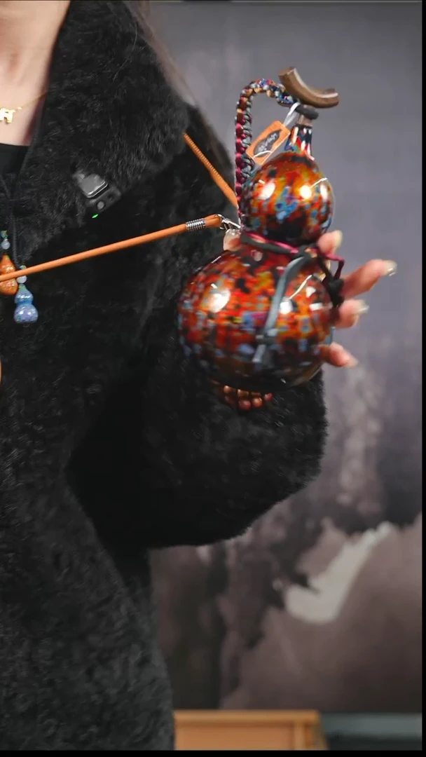 【闪购商品】XL151漆艺酒葫芦不包手串及旋转底座