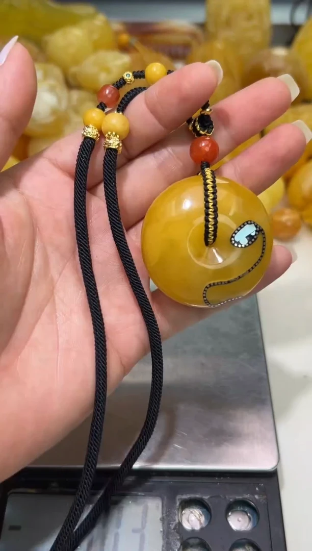 裸石琥珀未镶嵌琥珀蜜蜡吊坠