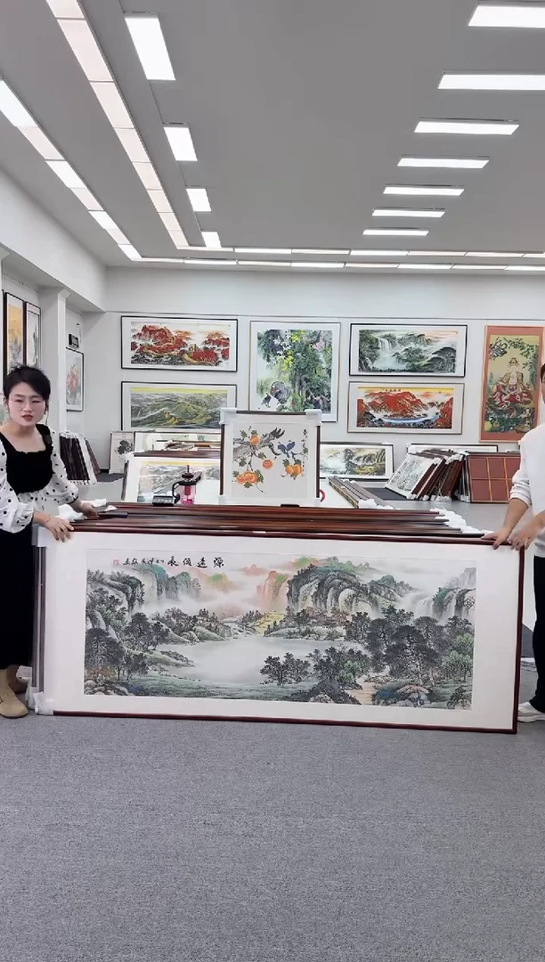 国画手绘  219*88  源远流长