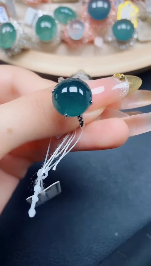 【闪购商品】翡翠戒指银S925镶嵌翡翠
