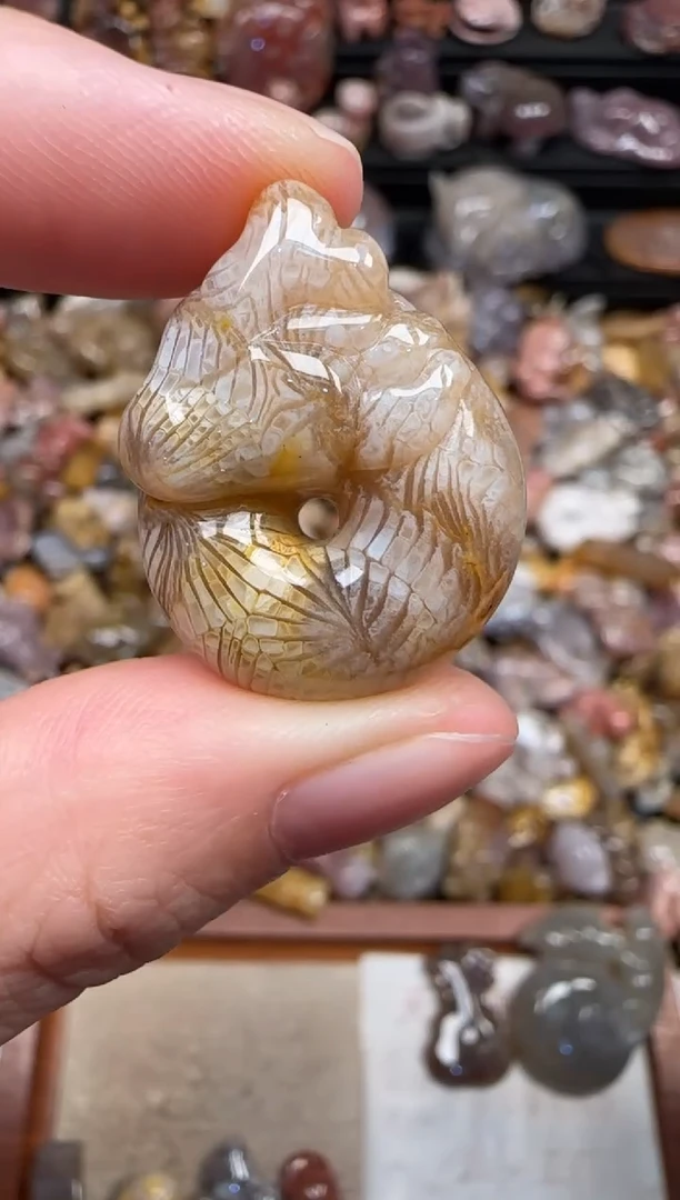 颈饰未镶嵌硅化珊瑚（珊瑚玉）837