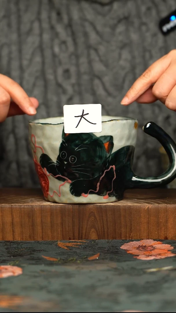 杯釉下彩手工手绘同款陶器