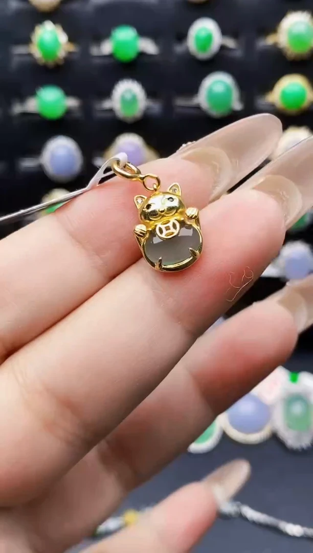 银S925镶嵌戒指翡翠7110