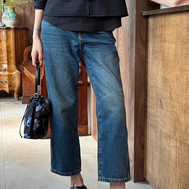 浪清/女装推荐  里森尔水洗牛仔裤42429#