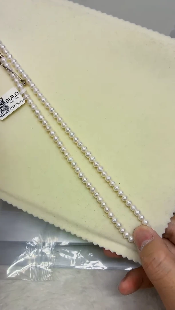 未镶嵌DA淡水珍珠项链带吉尔德大证6 ss045