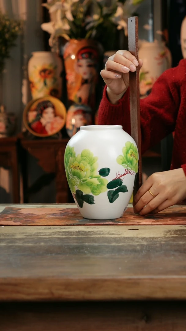 【闪购商品】瓷片景德镇纯手工釉下彩精品花瓶