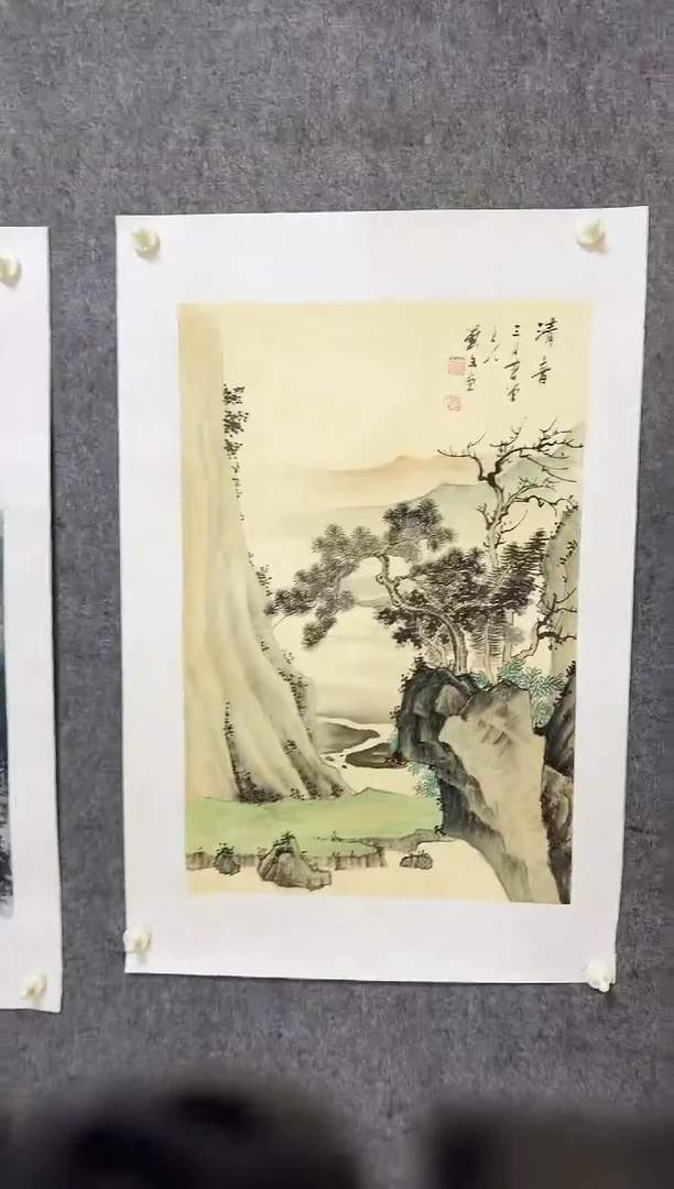 国画双节同庆《清音》手绘国画
