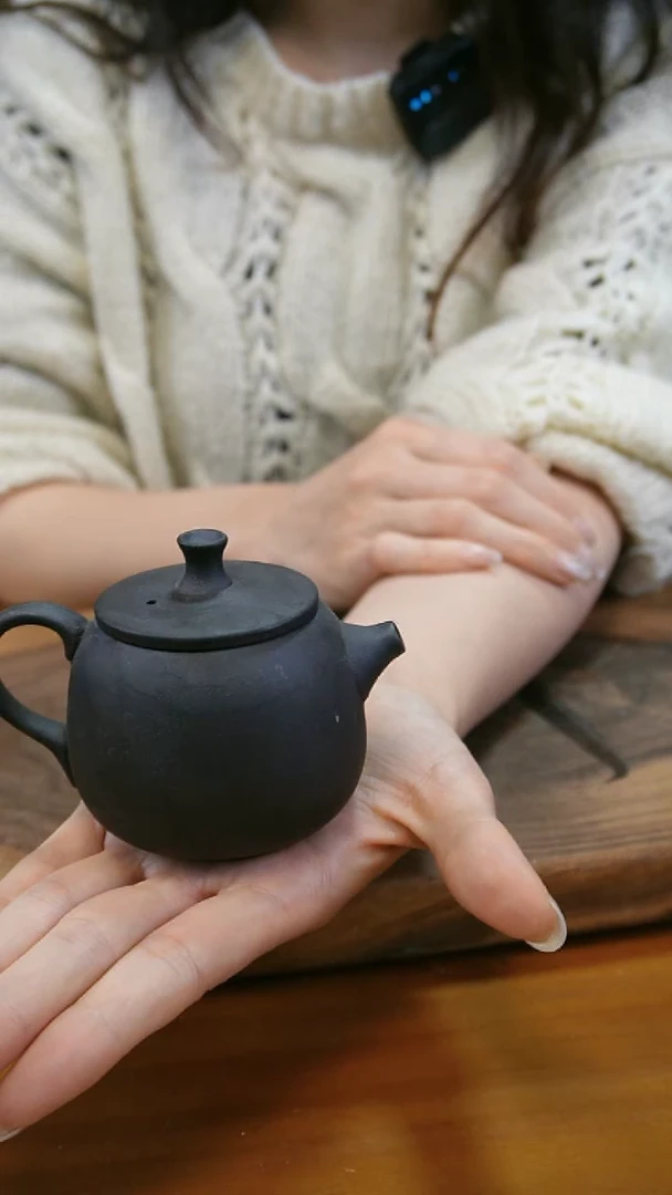 【闪购商品】黑金沙井栏磨砂感老岩泥茶壶