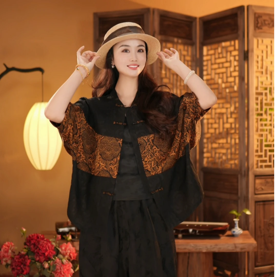 【东方婵韵】中式气质2025年春夏新款九分袖外套 DFCY351362