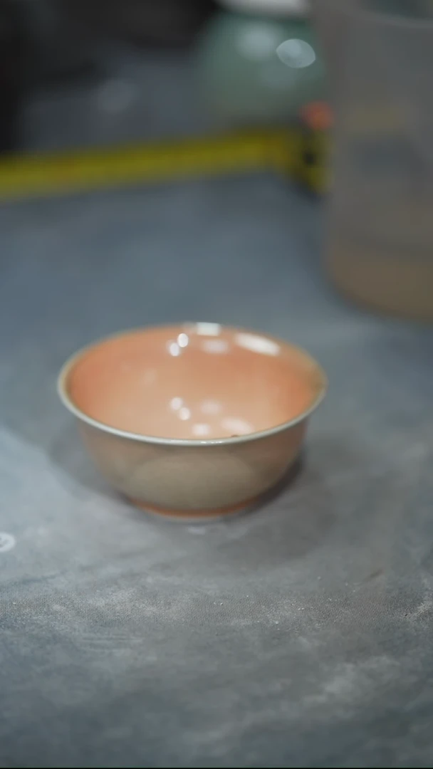 浪鬼家釉绘柴烧杯