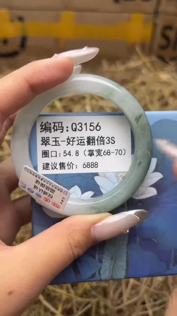 未镶嵌手镯石英质玉q3156-54.8