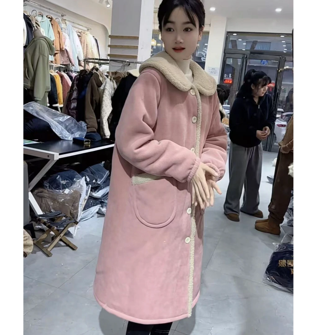 ZL原版原货娃娃领加厚家居服长袍