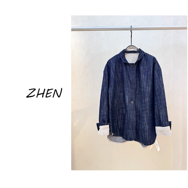 【ZHEN】25K00934 2025气质显瘦时尚百搭上新小众设计感外套