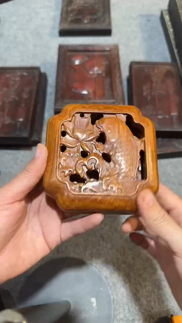 檀香紫檀（小叶紫檀）紫檀拆件雕刻板以直播间实物为准微瑕老物件