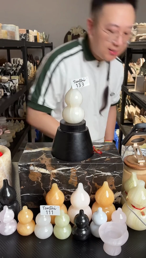 石材133白玉大葫芦
