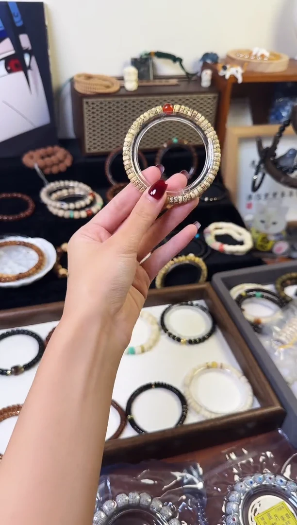 手串白玉菩提星月药片7*3