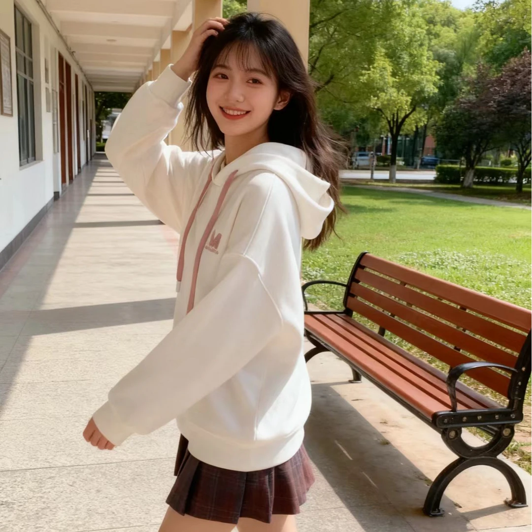 8930119高端专享天花板秋款连帽卫衣白色（靠谱）