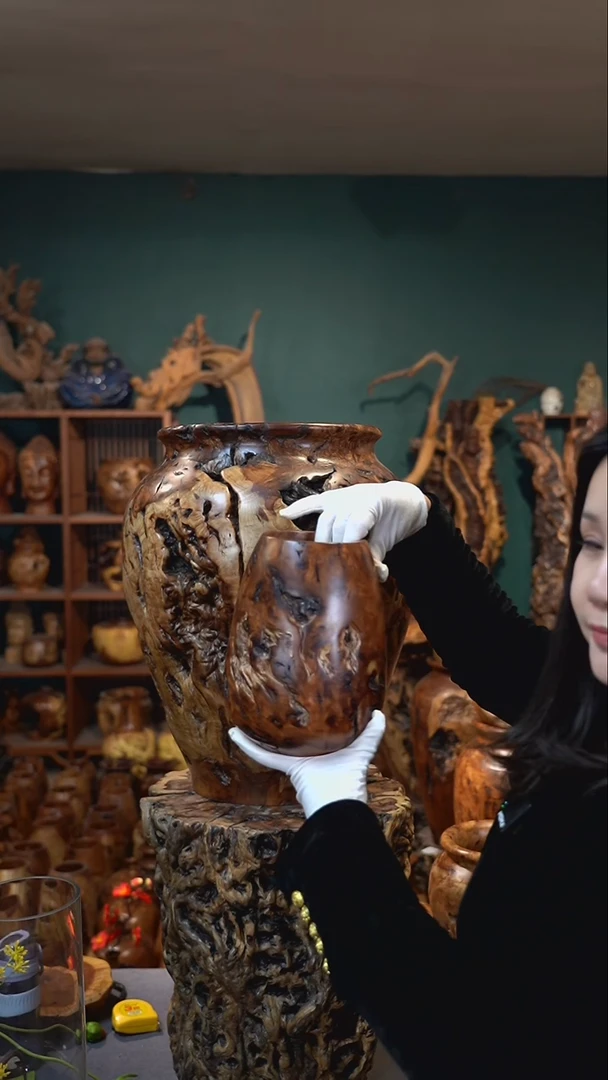 【闪购商品】枣木雷击枣木鸡心罐