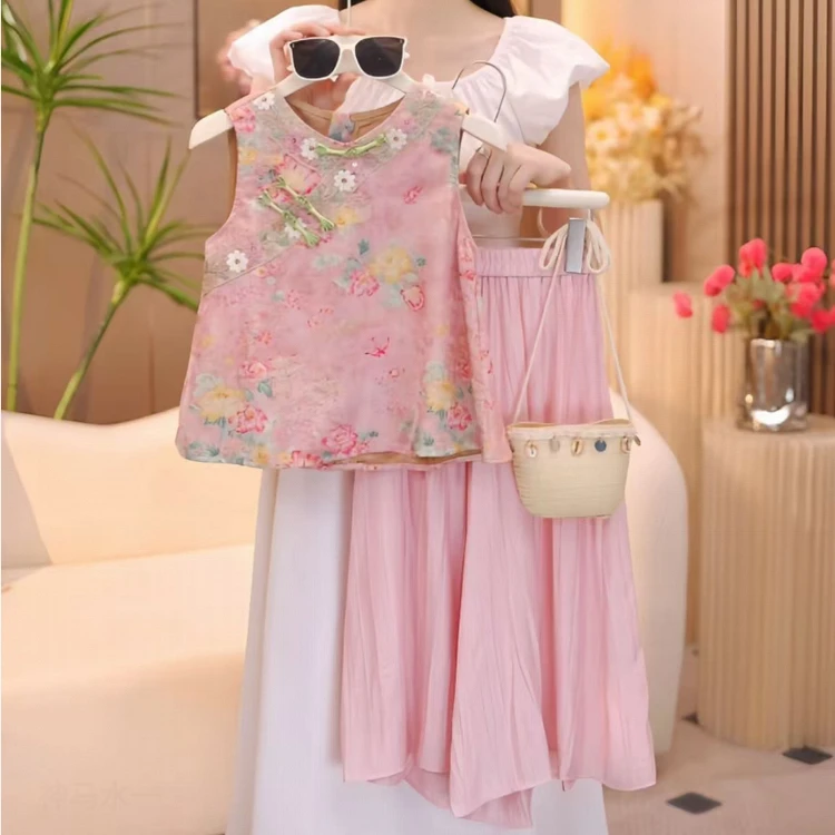 童装夏季儿童套装洋气夏装童装女童韩版休闲时尚上衣薄款宽松男童