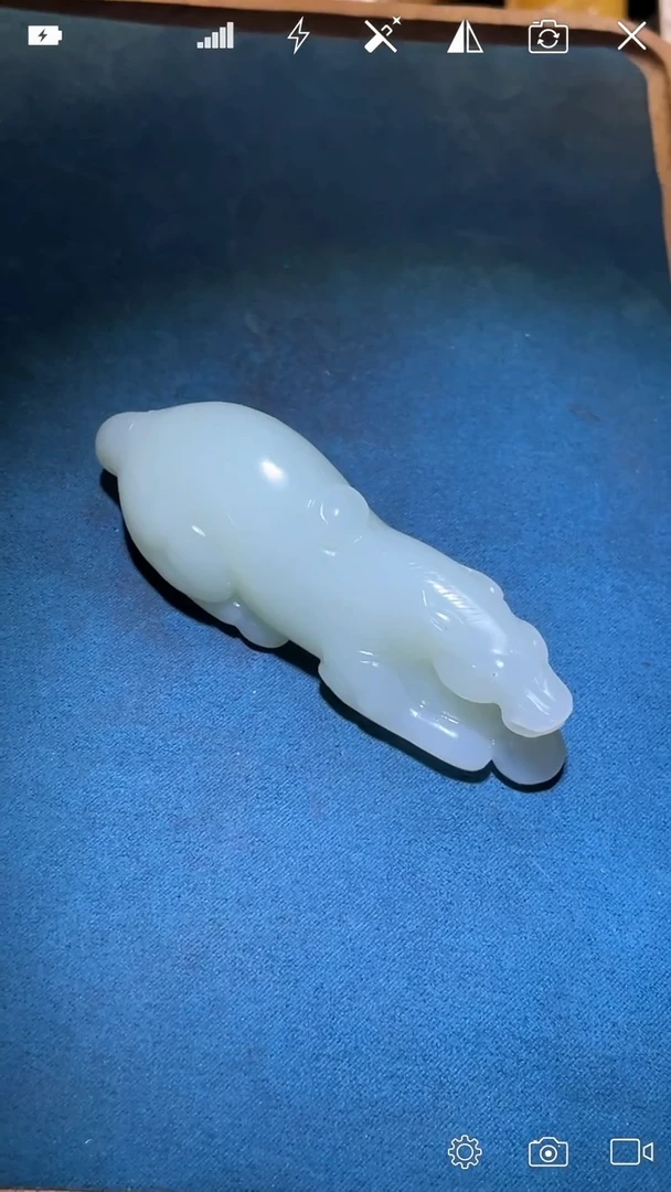 未镶嵌和田玉把件QJ   马上赢