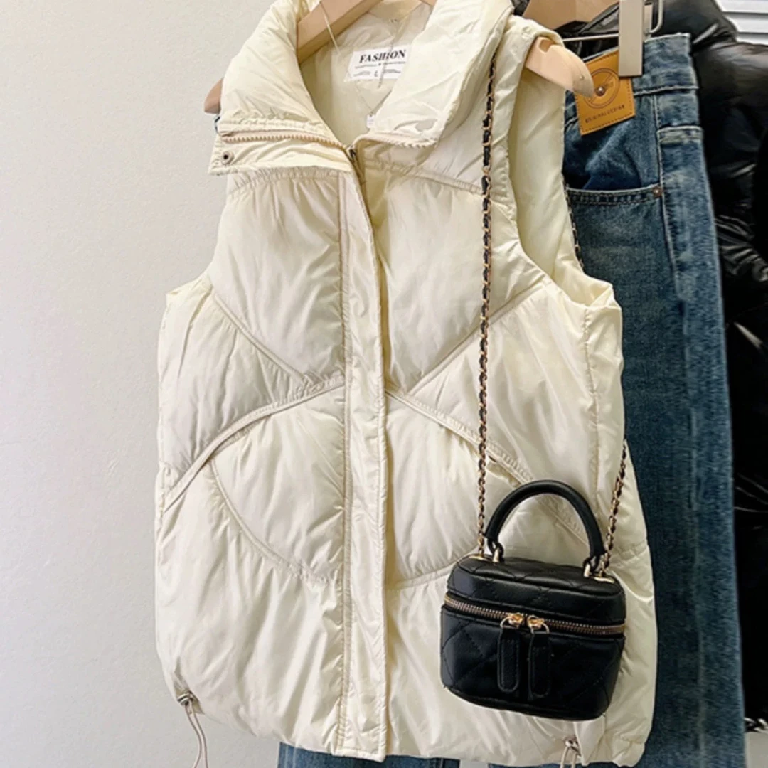 6061 秋冬新款棉马甲宽松保暖棉服无袖坎肩背心马夹