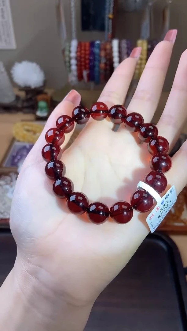 未镶嵌血珀手链12mm血珀