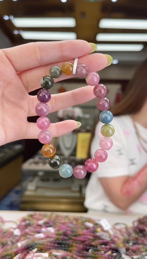 /未镶嵌碧玺10mm+单圈多样性发货