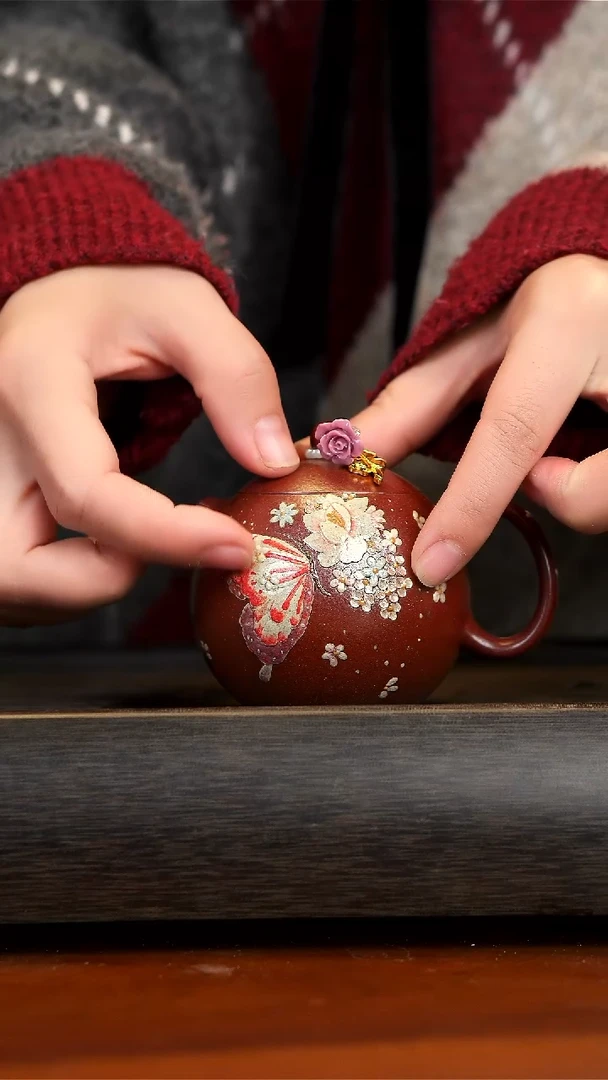 【闪购商品】紫砂茶壶朱泥柴烧龙蛋