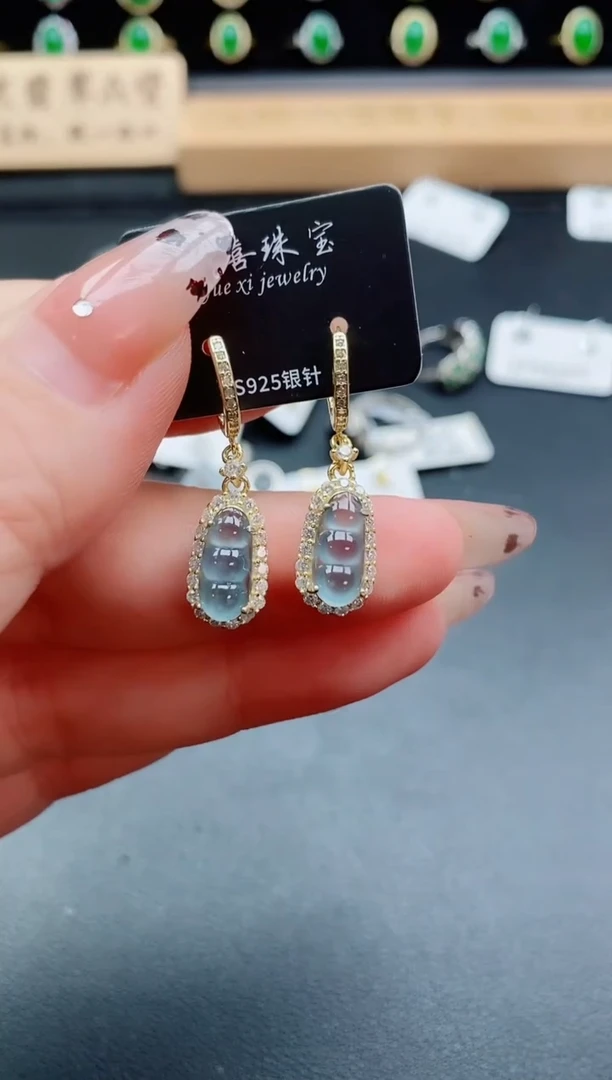 银S925镶嵌戒指翡翠1