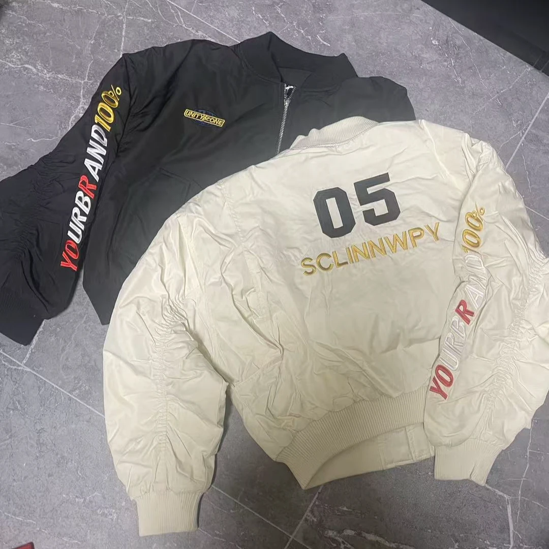 2025春季新款韩版运动风徽章刺绣休闲棒球服薄棉短外套2505