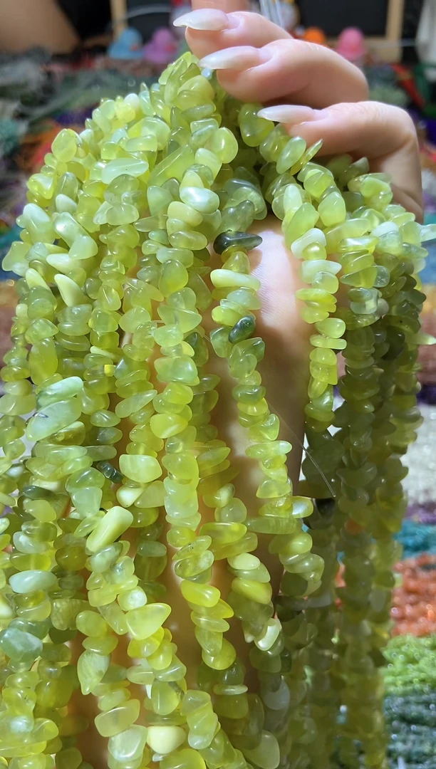 水晶珠宝半成品未镶嵌青提奶盖